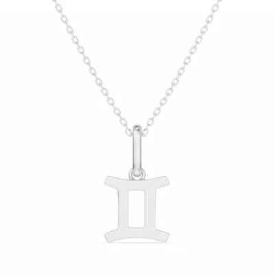 Gemini Zodiac Glyph Necklace