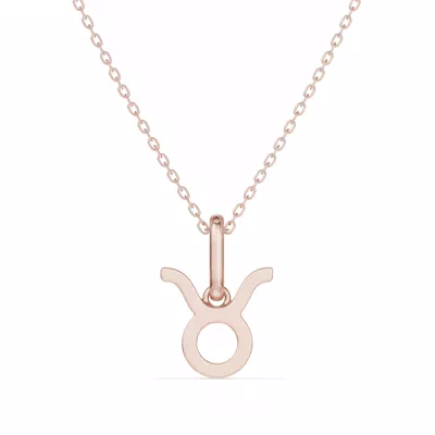 Taurus Zodiac Glyph Necklace