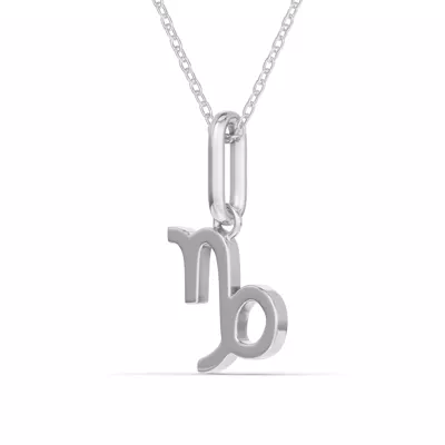 Capricorn Zodiac Glyph Necklace