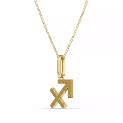 Sagittarius Zodiac Glyph Necklace