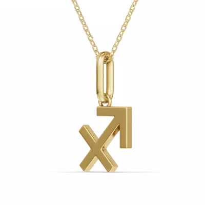 Sagittarius Zodiac Glyph Necklace