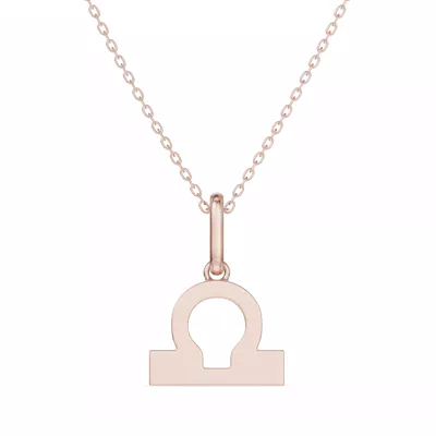 Libra Zodiac Glyph Necklace