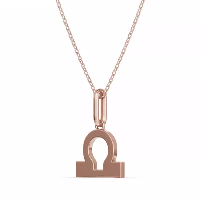 Libra Zodiac Glyph Necklace