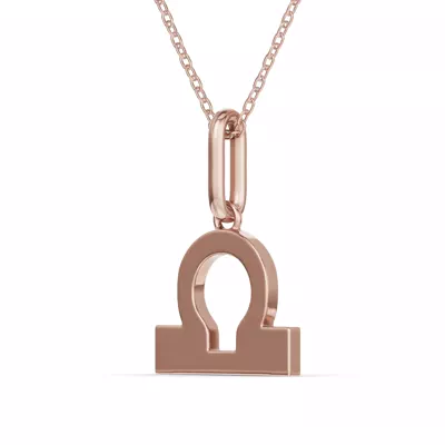 Libra Zodiac Glyph Necklace
