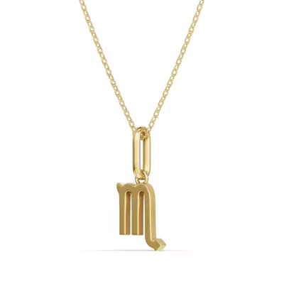Scorpio Zodiac Glyph Necklace
