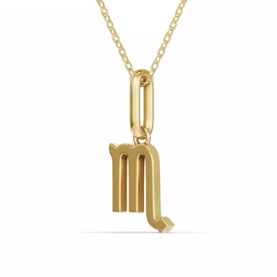 Scorpio Zodiac Glyph Necklace