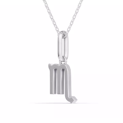Scorpio Zodiac Glyph Necklace