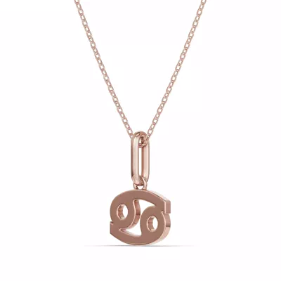 Cancer Zodiac Glyph Necklace