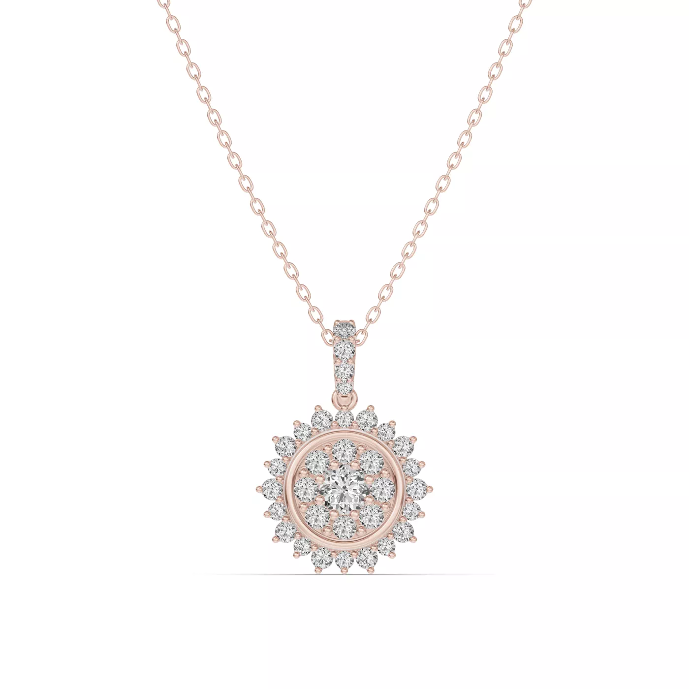 Diamond-First Design 14K Rose Gold Engagement Ring