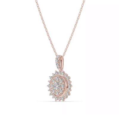 Sunburst Cluster Lab Diamond Necklace