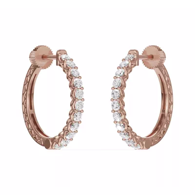 Unity Prong Hoop Earrings (1 ct. tw.)