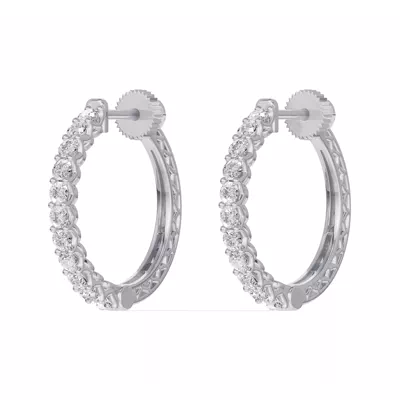 Unity Prong Hoop Earrings (1 ct. tw.)