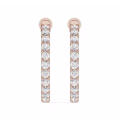 Unity Prong Hoop Lab Earrings (2 ct. tw.)