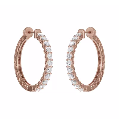 Unity Prong Hoop Earrings (2 ct. tw.)