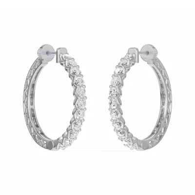 Unity Prong Hoop Earrings (2 ct. tw.)