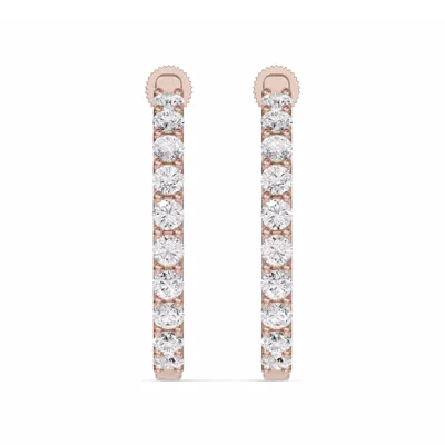 Unity Prong Hoop Lab Earrings (3 ct. tw.)