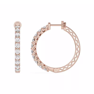 Unity Prong Hoop Earrings (3 ct. tw.)