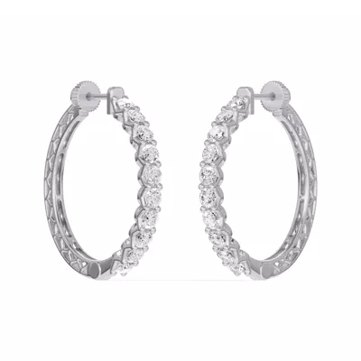 Unity Prong Hoop Earrings (3 ct. tw.)