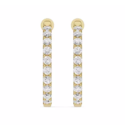 Unity Prong Hoop Earrings (3 ct. tw.)