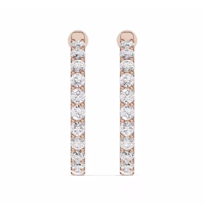 Unity Prong Hoop Earrings (4 ct. tw.)
