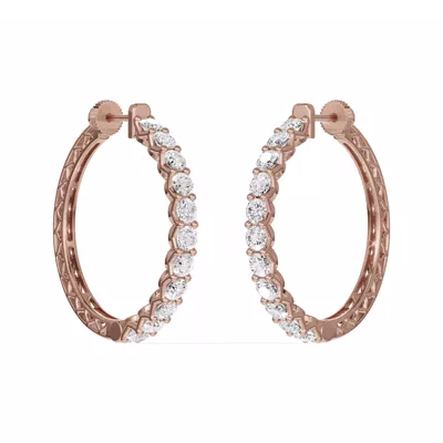 Unity Prong Hoop Earrings (4 ct. tw.)