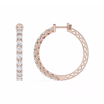 Unity Prong Hoop Earrings (4 ct. tw.)
