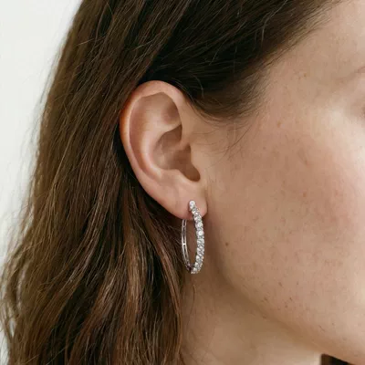 Unity Prong Hoop Earrings (4 ct. tw.)