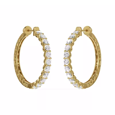 Unity Prong Hoop Earrings (4 ct. tw.)