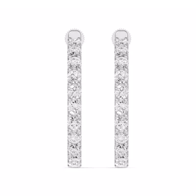 Unity Prong Hoop Earrings (4 ct. tw.)