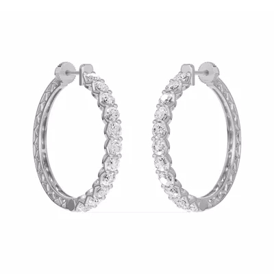 Unity Prong Hoop Earrings (4 ct. tw.)