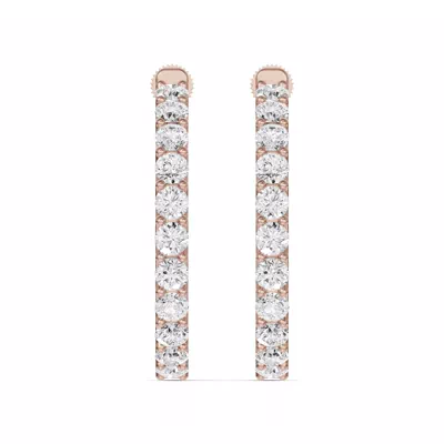 Unity Prong Hoop Lab Earrings (5 ct. tw.)