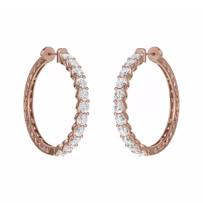 Unity Prong Hoop Lab Earrings (5 ct. tw.)