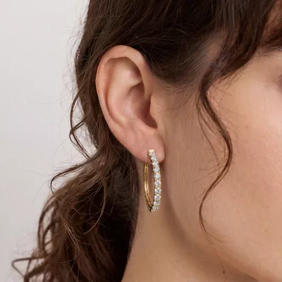 Unity Prong Hoop Earrings (5 ct. tw.)