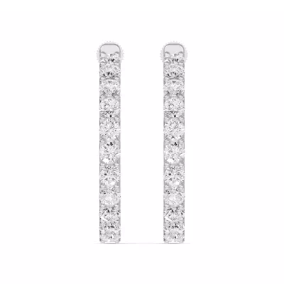 Unity Prong Hoop Lab Earrings (5 ct. tw.)