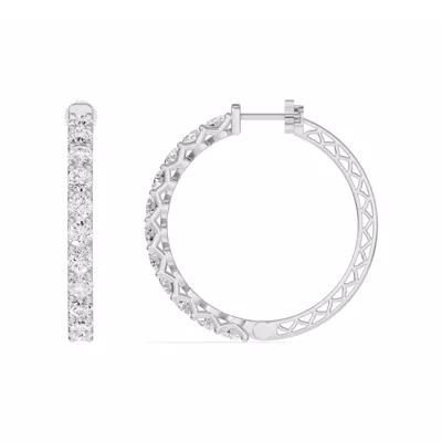 Unity Prong Hoop Lab Earrings (5 ct. tw.)
