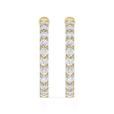 Unity Prong Hoop Lab Earrings (5 ct. tw.)