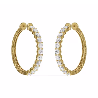 Unity Prong Hoop Lab Earrings (5 ct. tw.)