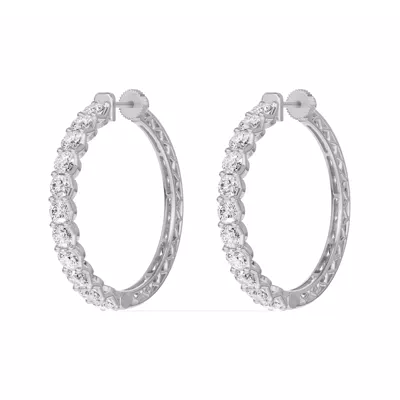 Unity Prong Hoop Earrings (5 ct. tw.)