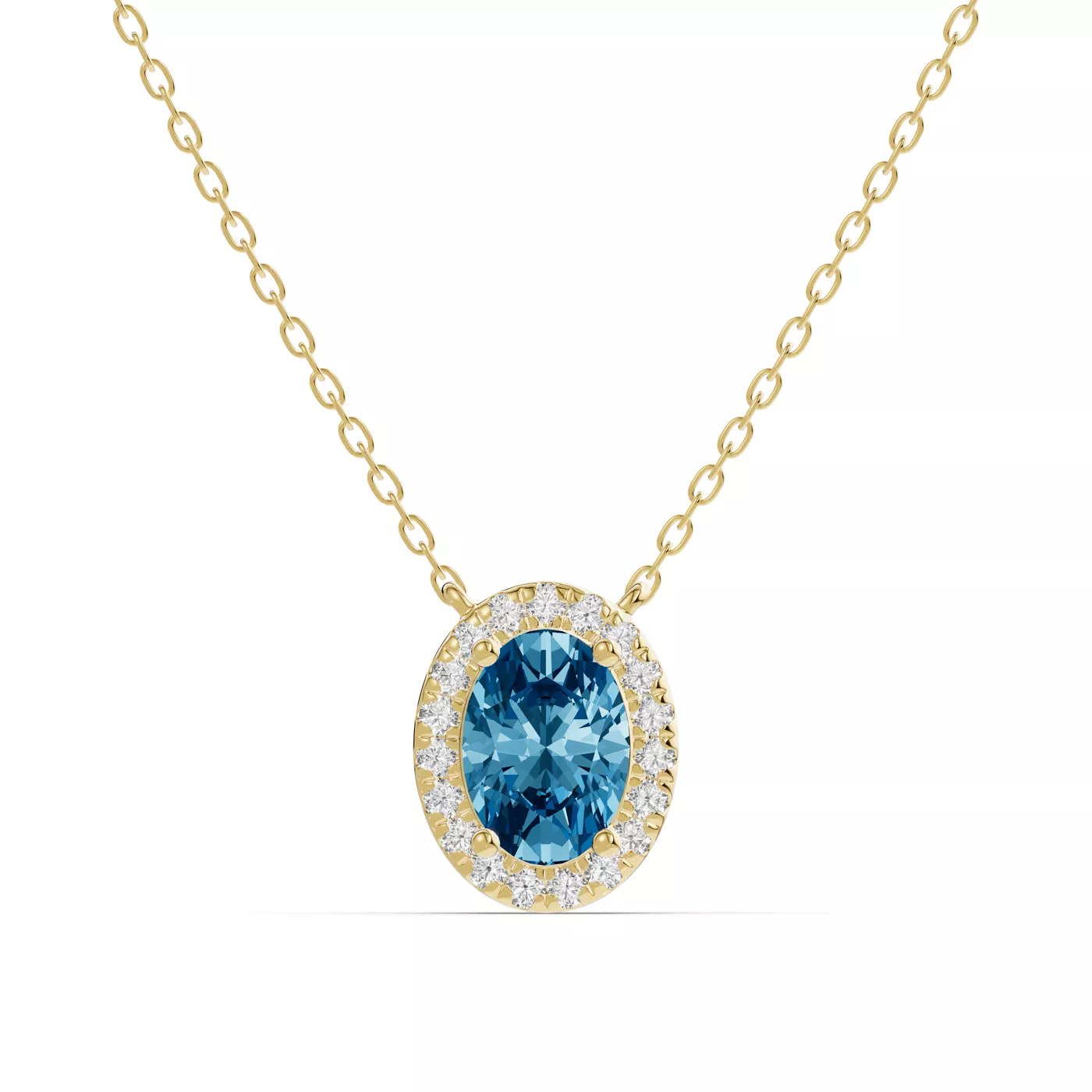 Halo Amplification 14K Yellow Gold Engagement Ring