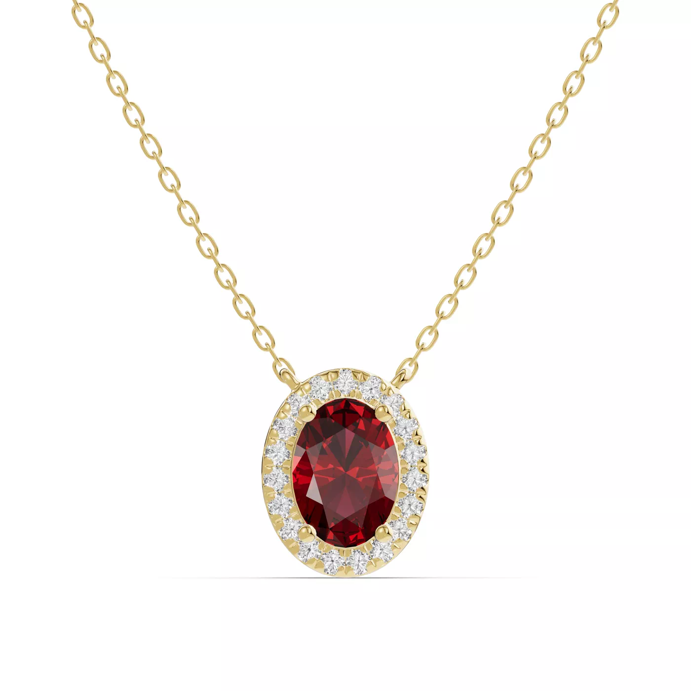 Halo Amplification 14K Yellow Gold Engagement Ring
