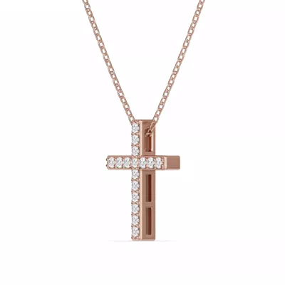 Radiance Pavé Cross Lab Pendant