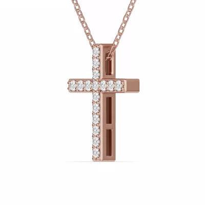 Radiance Pavé Cross Lab Pendant