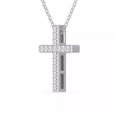 Radiance Pavé Cross Lab Pendant