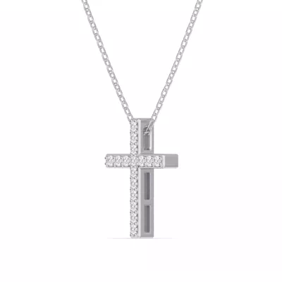 Radiance Pavé Cross Pendant