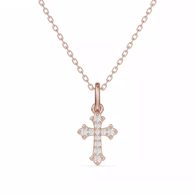 Grace Pavé Cross Lab Pendant