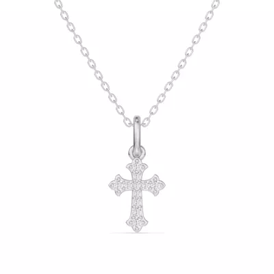 Grace Pavé Cross Lab Pendant