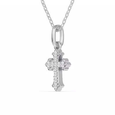 Grace Pavé Cross Lab Pendant
