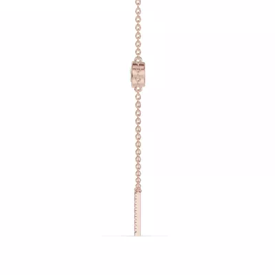 Bezel Lab Diamond Pavé Initial Necklace - A