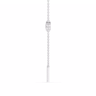 Bezel Lab Diamond Pavé Initial Necklace - A