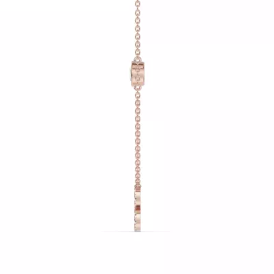 Bezel Diamond Pavé Initial Necklace - B